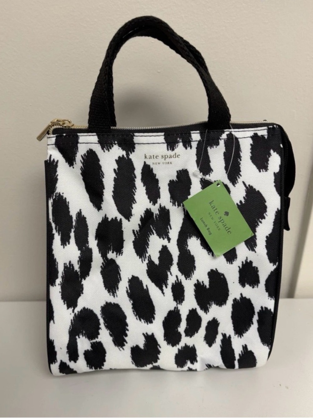kate spade New York Black & White Leopard Print Tote